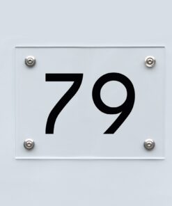 Hausnummernschild 79 - Hausnummer aus Acryl