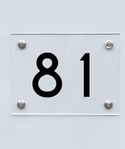 Hausnummernschild 81 - Hausnummer aus Acryl