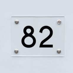 Hausnummernschild 82 - Hausnummer aus Acryl