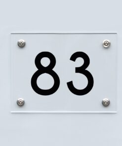 Hausnummernschild 83 - Hausnummer aus Acryl