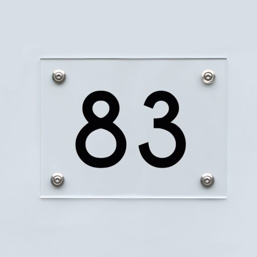 Hausnummernschild 83 - Hausnummer aus Acryl