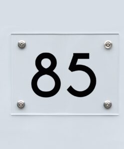 Hausnummernschild 85 - Hausnummer aus Acryl