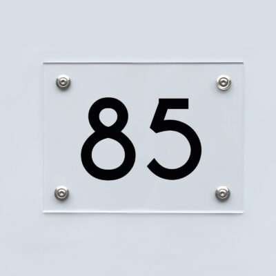 Hausnummernschild 85 - Hausnummer aus Acryl