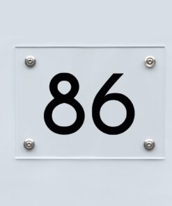 Hausnummernschild 86 - Hausnummer aus Acryl