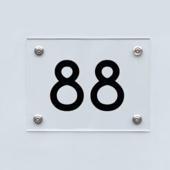 Hausnummernschild 88 - Hausnummer aus Acryl