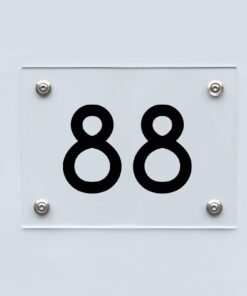 Hausnummernschild 88 - Hausnummer aus Acryl
