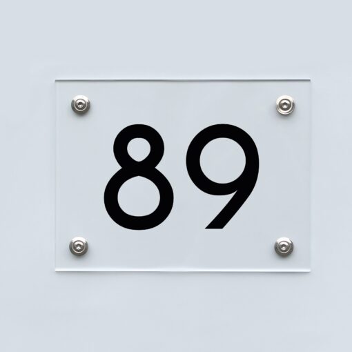 Hausnummernschild 89 - Hausnummer aus Acryl