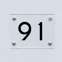 Hausnummernschild 91 - Hausnummer aus Acryl