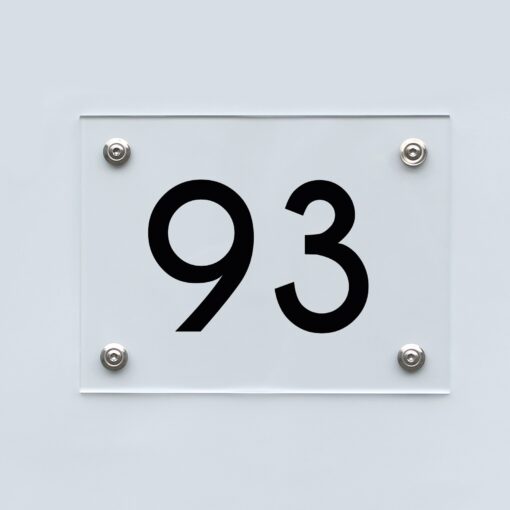 Hausnummernschild 93 - Hausnummer aus Acryl