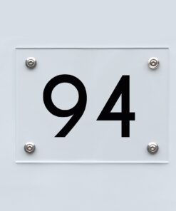 Hausnummernschild 94 - Hausnummer aus Acryl