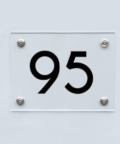 Hausnummernschild 95 - Hausnummer aus Acryl