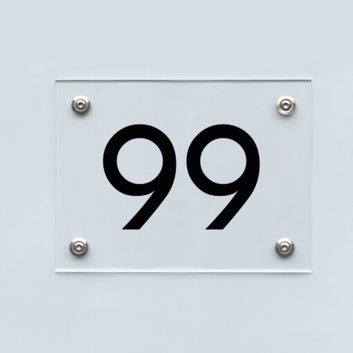 Hausnummernschild 99 - Hausnummer aus Acryl