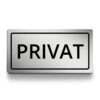 Rechteckiges selbstklebendes Privat Schild aus Acryl