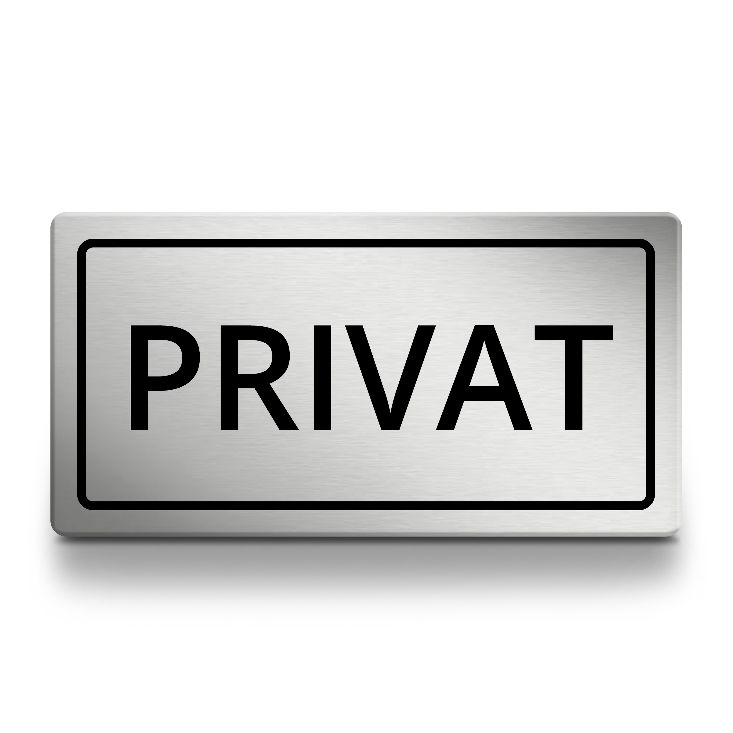 Rechteckiges selbstklebendes Privat Schild aus Acryl