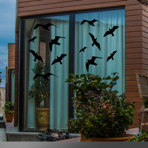 Fenster Vogelschutz Aufkleber, Fensterbilder mit Vögel