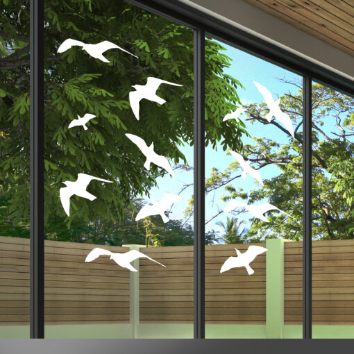 Fenster Vogelschutz Aufkleber, Fensterbilder mit Vögel – Bild 2