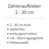 Zahlenaufkleber wetterfest 2-30cm